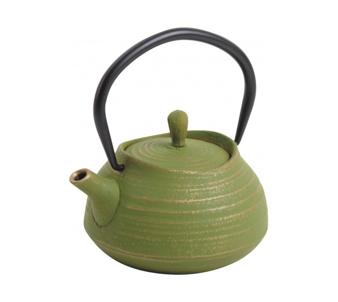 Théière fonte émaillée - vert - 0,4l