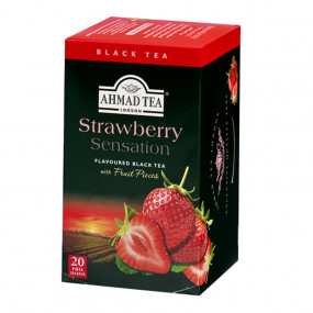 Thé noir Fraise - boite de 20 sachets - cartons de 6