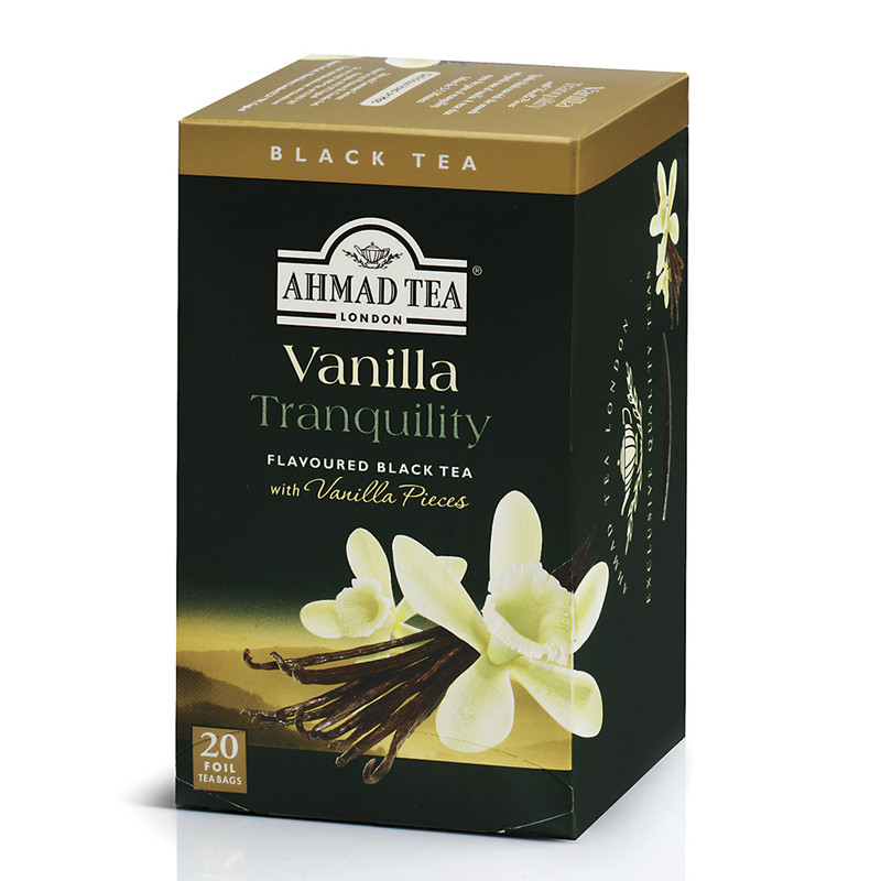 Thé noir Vanille - boite de 20 sachets - cartons de 6 - Sachets Ahmad Tea  pour les professionnels - laGrange pro