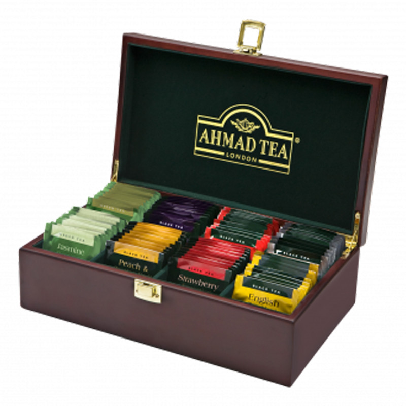 Coffret bois luxe - Sachets Ahmad Tea pour les professionnels - laGrange pro