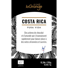 Etiquette silo à café - Costa Rica bio