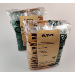 Sucre de canne en stick bio 4g - carton de 1200g soit 300 pièces