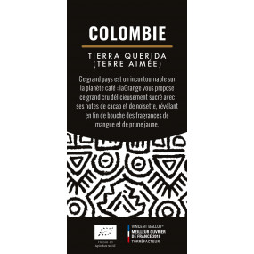 Etiquette silo à café - Colombie bio