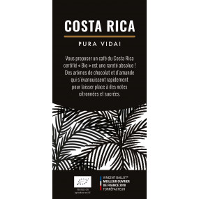 Etiquette silo à café - Costa Rica bio
