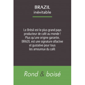 Etiquette silo à café - Brazil inevitable