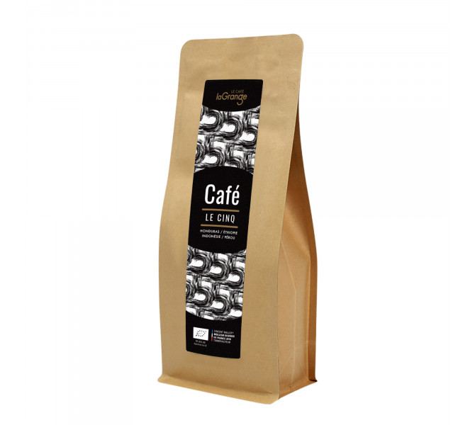 Café moulu - Le Cinq Bio - MOF - 5 sachets de 200g