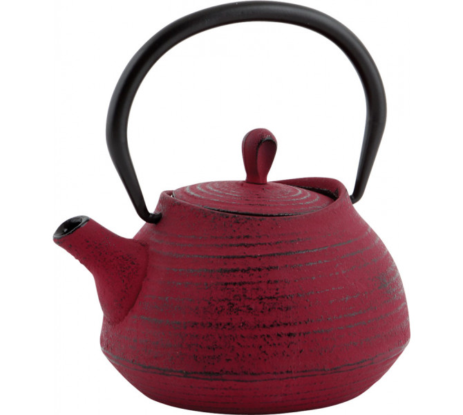 Théière fonte émaillée - rouge - 0,7l