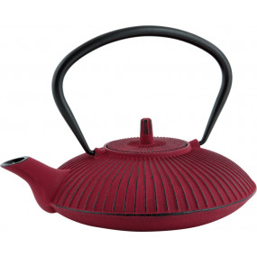 Théière fonte émaillée - rouge - 0,8l