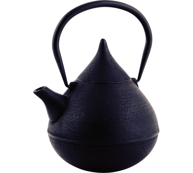 Théière fonte émaillée - noir - 1,1l